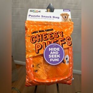 OUTWARD HOUND Puzzle Snack Bag "CHEESE PUFFS" Puppy/Dog NWT 8”